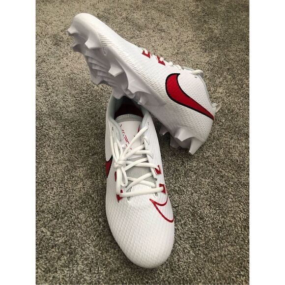 Nike Vapor Edge Speed 360 2 Football Cleats Men's Size 13.5 White/ Red - Picture 5 of 6